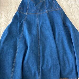 Women's Blue Denim midi skirt